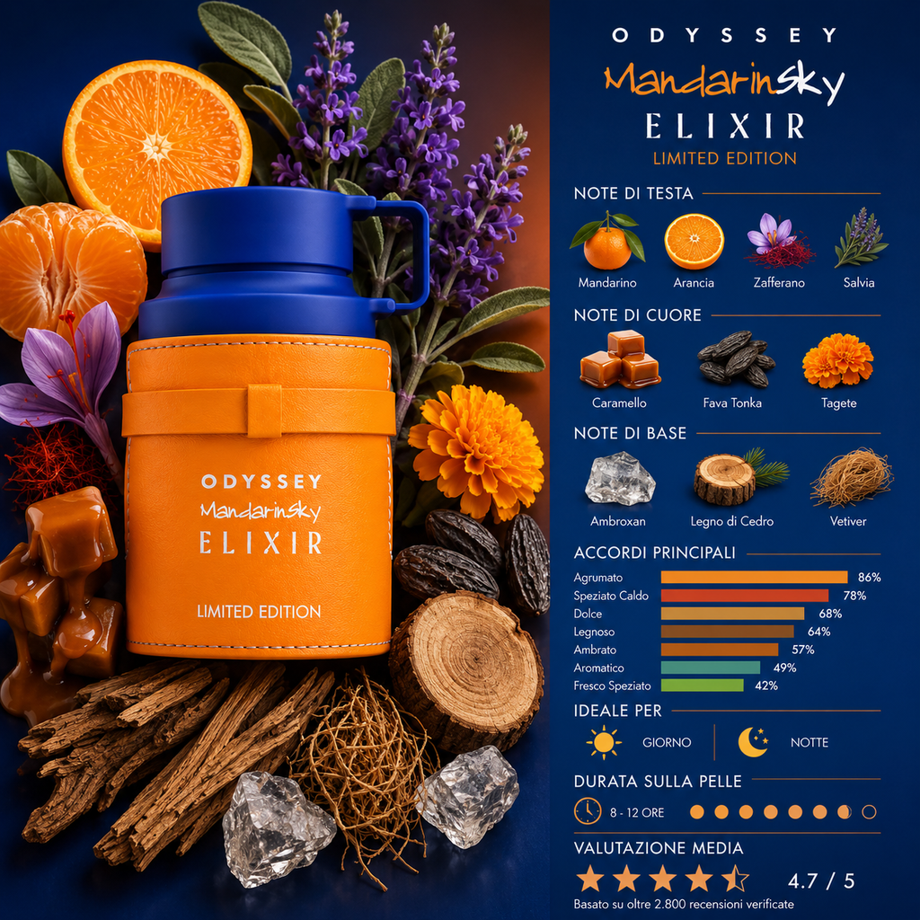Armaf Odyssey Mandarin Sky Elixir - Eau de Parfum Uomo 100ml